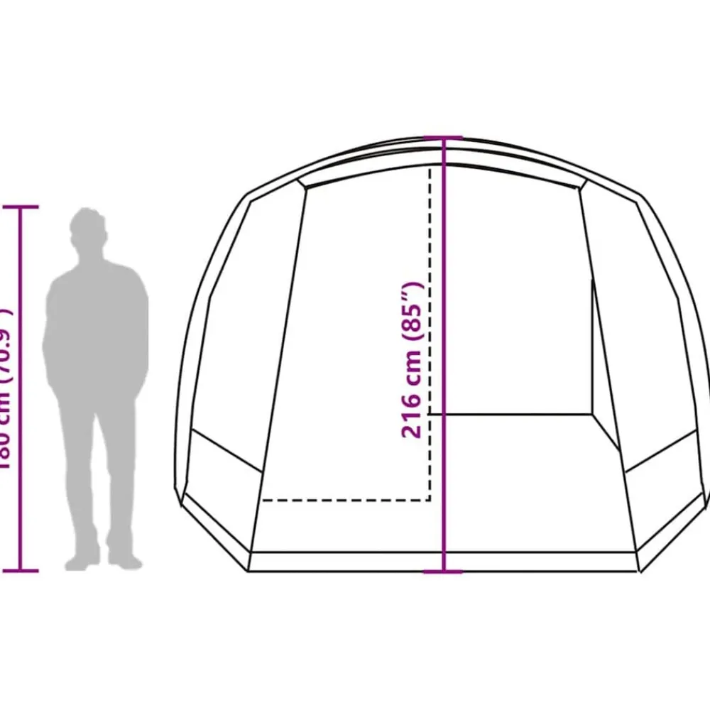 vidaXL Actividades Al Aire Libre-Tienda de campaña de coche para 2 personas impermeable