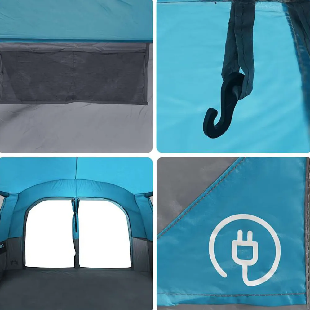 vidaXL Tienda de campaña de coche para 4 personas impermeable Azul Hot