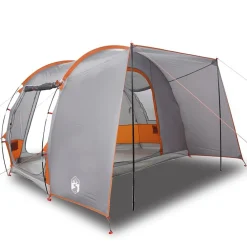 vidaXL Actividades Al Aire Libre-Tienda de campaña de coche 2 personas impermeable gris-naranja