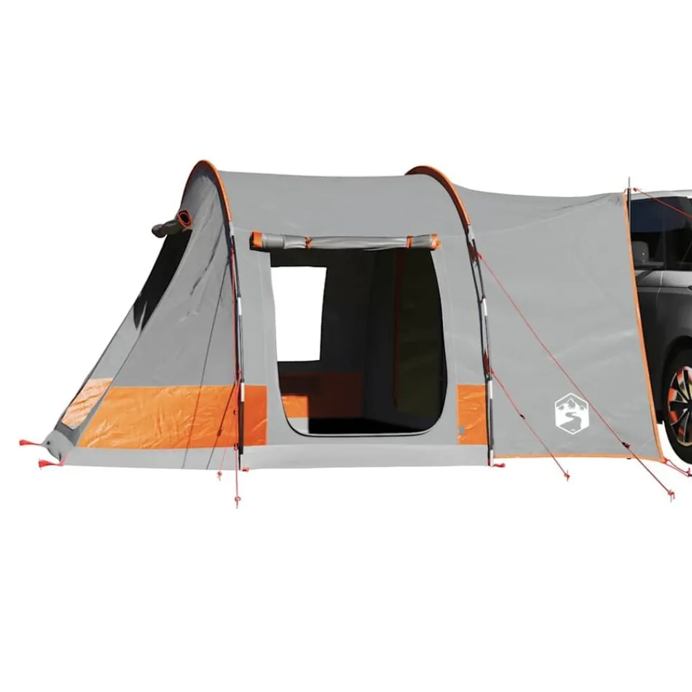 vidaXL Actividades Al Aire Libre-Tienda de campaña de coche 2 personas impermeable gris-naranja
