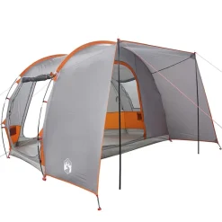 vidaXL Actividades Al Aire Libre-Tienda de campaña de coche 2 personas impermeable gris-naranja