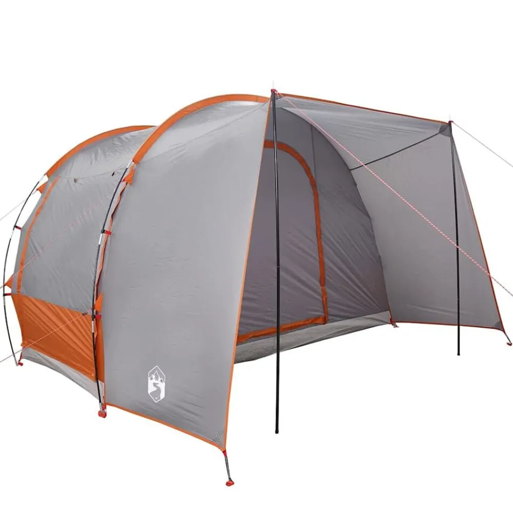 vidaXL Actividades Al Aire Libre-Tienda de campaña de coche 2 personas impermeable gris-naranja