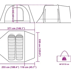 vidaXL Actividades Al Aire Libre-Tienda de campaña de coche para 2 personas impermeable