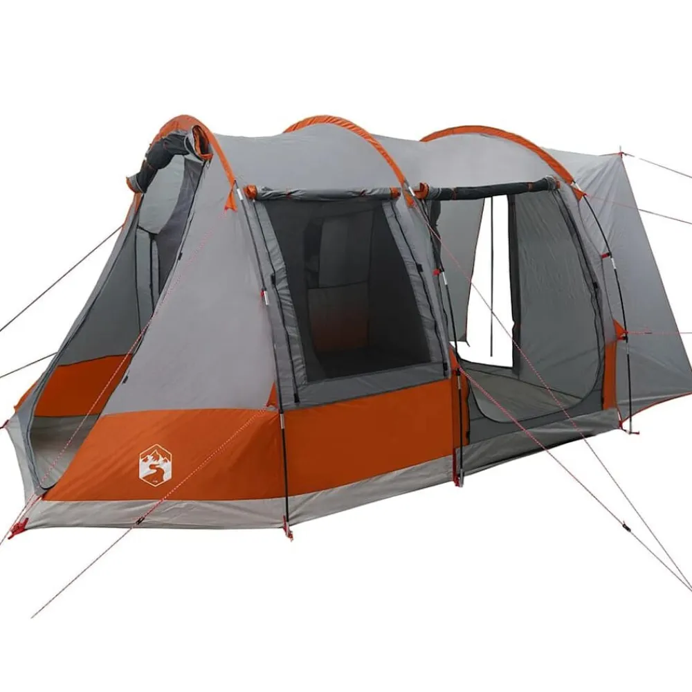 vidaXL Tienda de campaña de coche 2 personas impermeable gris-naranja Gris y naranja New