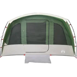 vidaXL Tienda de campaña familiar túnel 8 personas impermeable Verde New
