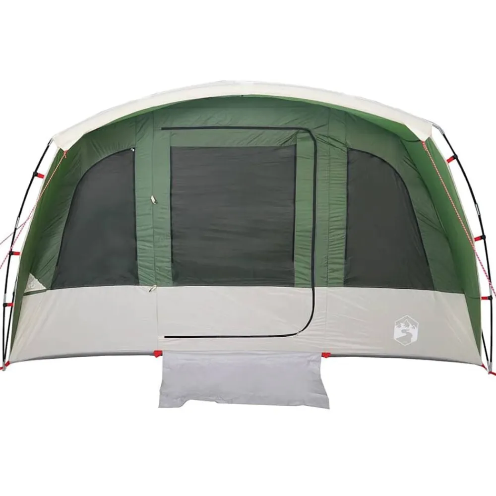 vidaXL Tienda de campaña familiar túnel 8 personas impermeable Verde New