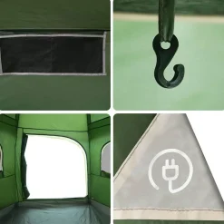 vidaXL Actividades Al Aire Libre-Tienda de campaña familiar Igloo 6 personas impermeable