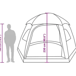 vidaXL Actividades Al Aire Libre-Tienda de campaña familiar Igloo 6 personas impermeable