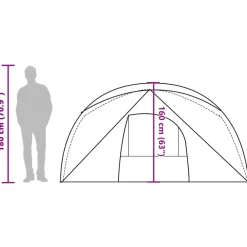 vidaXL Tienda de campaña familiar para 6 personas impermeable Verde Outlet
