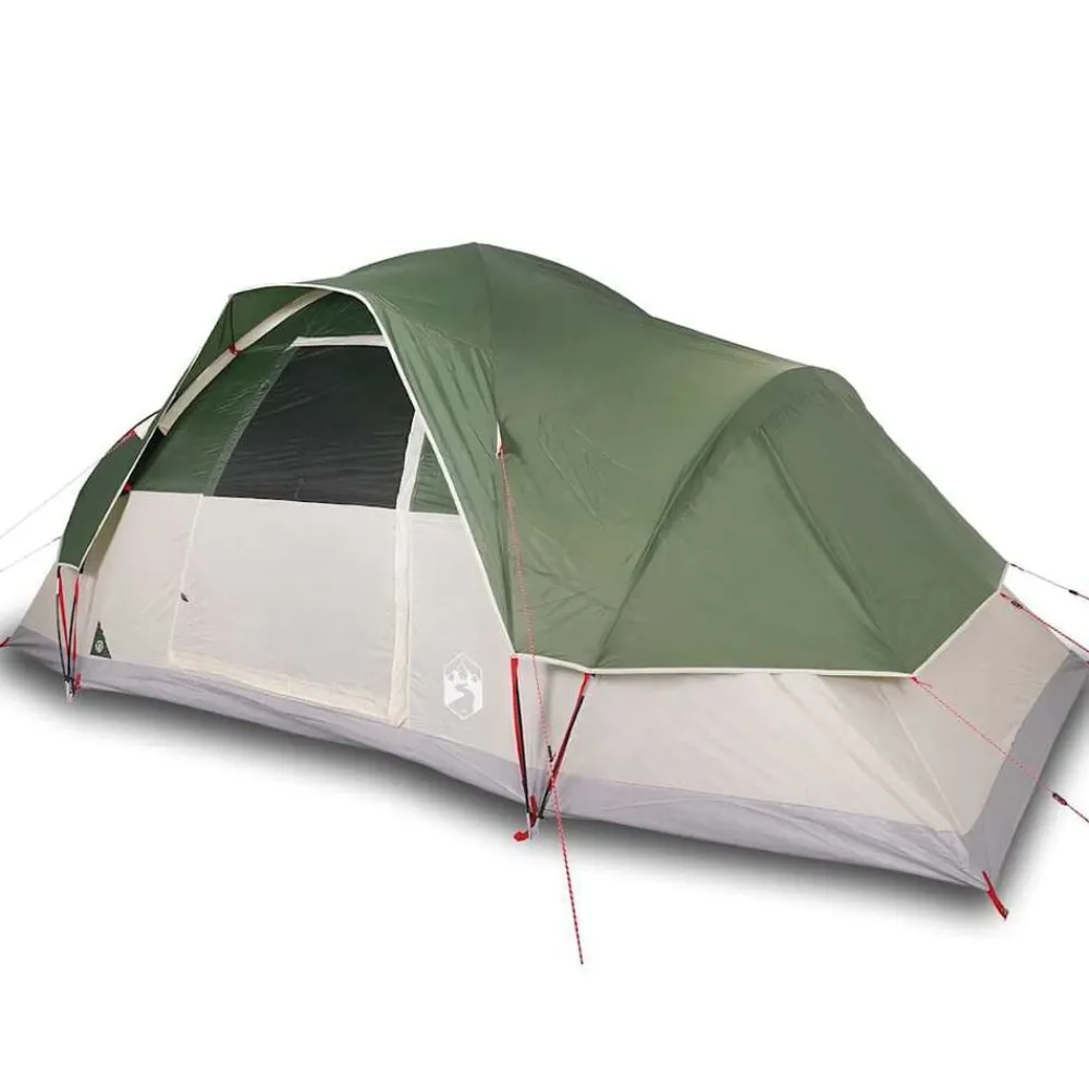 vidaXL Tienda de campaña familiar iglú 9 personas impermeable Verde New
