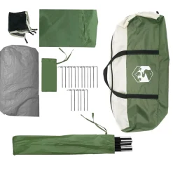 vidaXL Tienda de campaña familiar iglú 9 personas impermeable Verde New