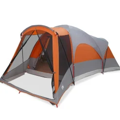 vidaXL Actividades Al Aire Libre-Tienda de campaña familiar túnel 8 personas impermeable naranja