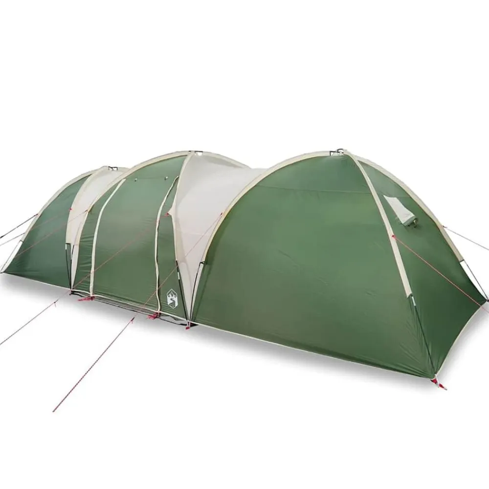 vidaXL Tienda de campaña familiar iglú 8 personas impermeable Verde New