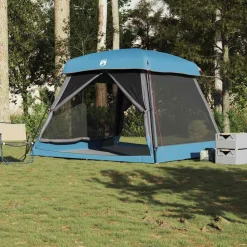 vidaXL Tienda de campaña familiar para 6 personas impermeable Azul Clearance