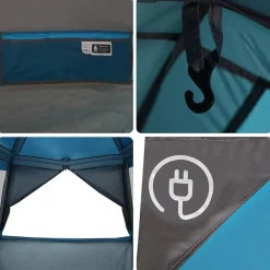 vidaXL Tienda de campaña familiar para 6 personas impermeable Azul Clearance