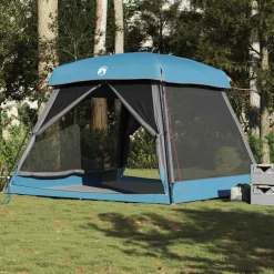 vidaXL Tienda de campaña familiar para 6 personas impermeable Azul Clearance