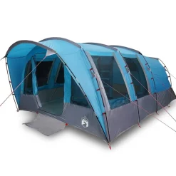 vidaXL Tienda de campaña familiar túnel 8 personas impermeable Azul Online