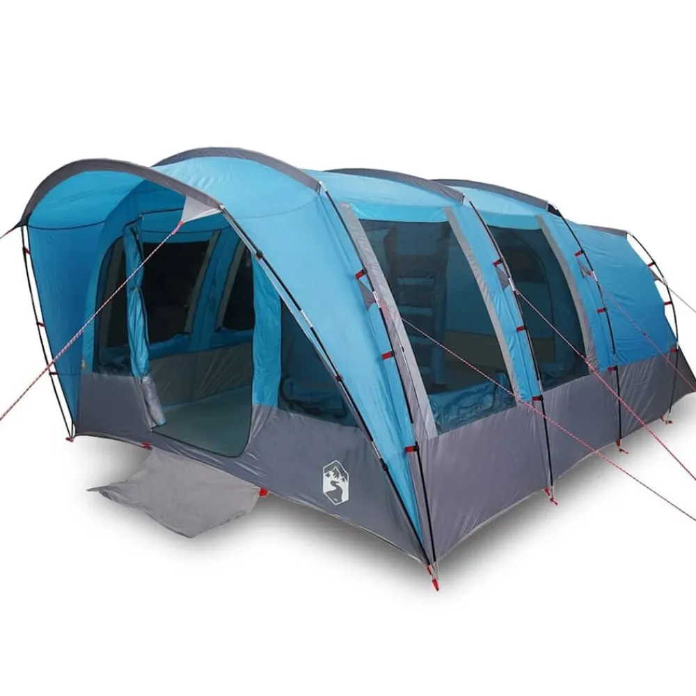 vidaXL Tienda de campaña familiar túnel 8 personas impermeable Azul Online