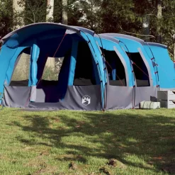 vidaXL Tienda de campaña familiar túnel 8 personas impermeable Azul Online