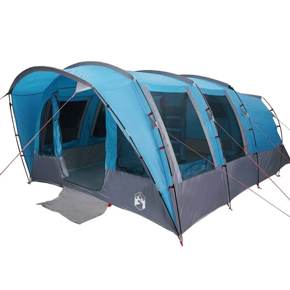 vidaXL Tienda de campaña familiar túnel 8 personas impermeable Azul Online