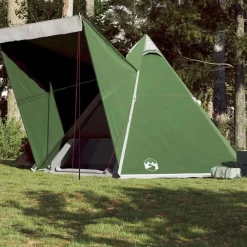 vidaXL Tienda de campaña familiar tipi 6 personas impermeable Verde Hot