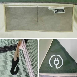 vidaXL Tienda de campaña familiar tipi 6 personas impermeable Verde Hot