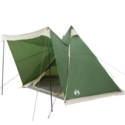 vidaXL Tienda de campaña familiar tipi 6 personas impermeable Verde Hot