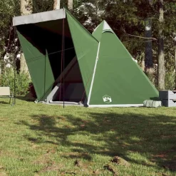 vidaXL Tienda de campaña familiar tipi 6 personas impermeable Verde Hot