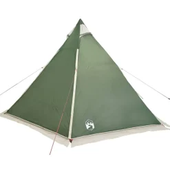 vidaXL Tienda de campaña familiar tipi 6 personas impermeable Verde Hot