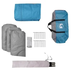 vidaXL Actividades Al Aire Libre-Tienda de campaña familiar iglú 6 personas impermeable