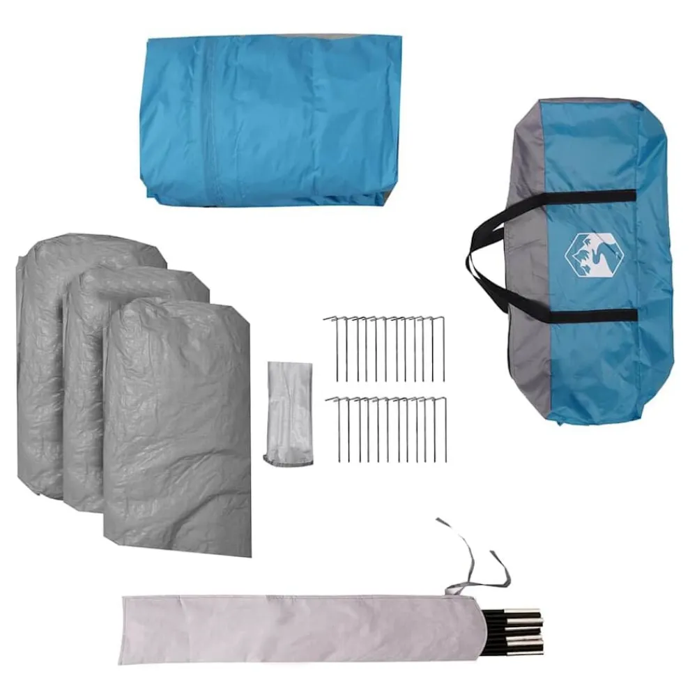 vidaXL Actividades Al Aire Libre-Tienda de campaña familiar iglú 6 personas impermeable