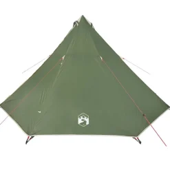 vidaXL Tienda de campaña familiar tipi 8 personas impermeable Verde New