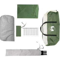 vidaXL Tienda de campaña familiar tipi 8 personas impermeable Verde New