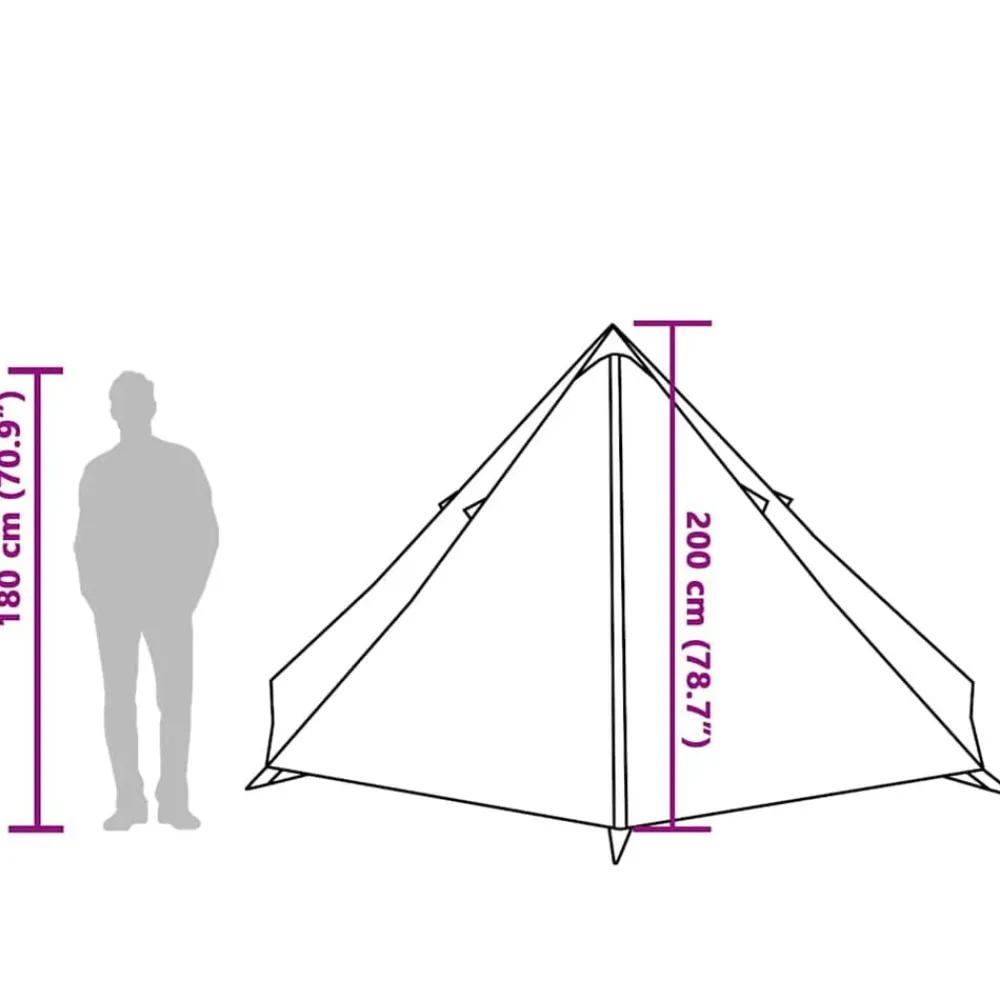 vidaXL Tienda de campaña familiar tipi 8 personas impermeable Verde New