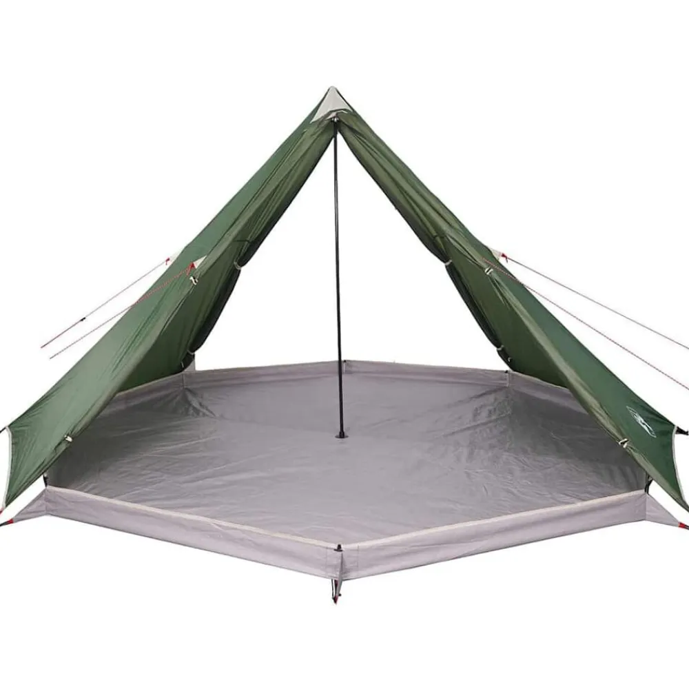 vidaXL Tienda de campaña familiar tipi 8 personas impermeable Verde New