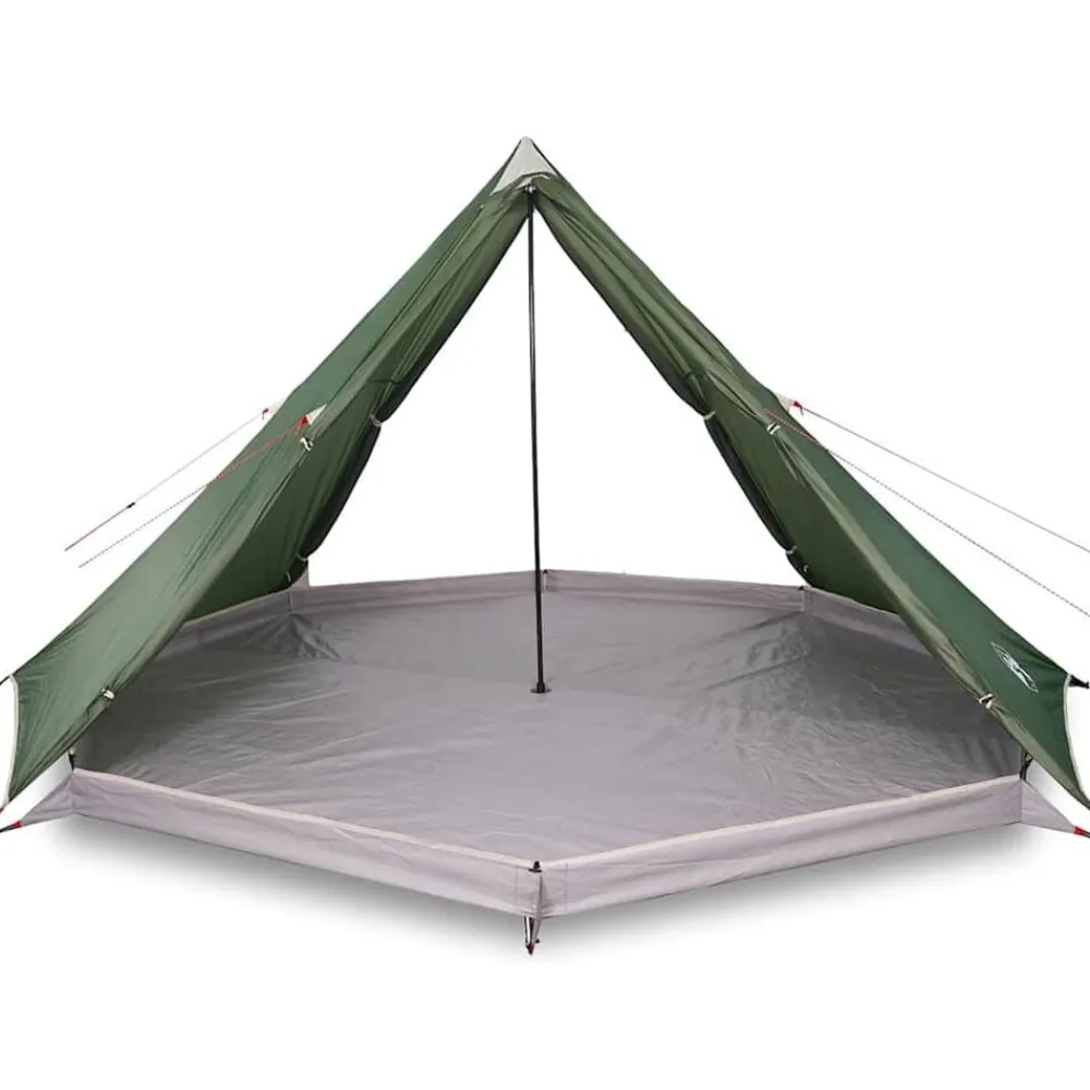 vidaXL Tienda de campaña familiar tipi 8 personas impermeable Verde New