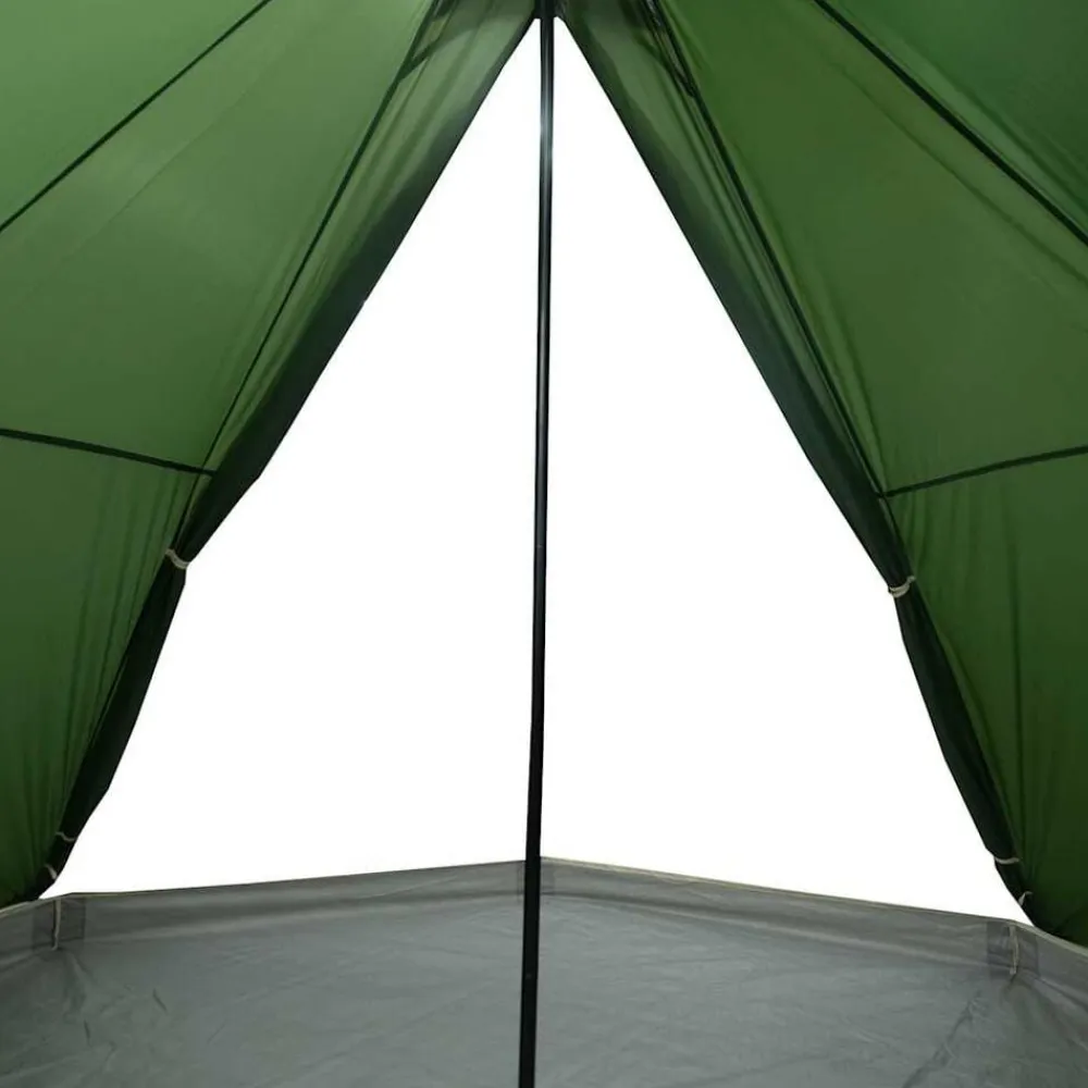 vidaXL Tienda de campaña familiar tipi 8 personas impermeable Verde New