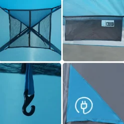 vidaXL Actividades Al Aire Libre-Tienda de campaña familiar para 8 personas impermeable