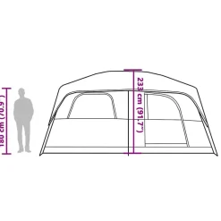 vidaXL Actividades Al Aire Libre-Tienda de campaña familiar para 8 personas impermeable