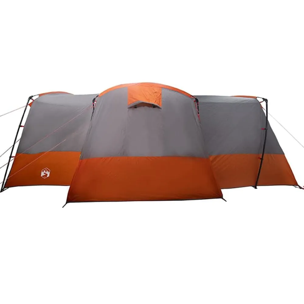vidaXL Tienda de campaña familiar de 12 personas Gris y naranja New