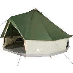 vidaXL Tienda de campaña familiar tipi 6 personas impermeable Verde Best