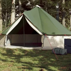 vidaXL Tienda de campaña familiar tipi 6 personas impermeable Verde Best