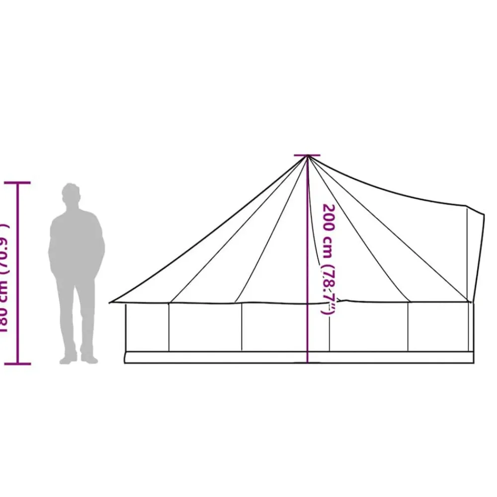 vidaXL Tienda de campaña familiar tipi 6 personas impermeable Verde Best