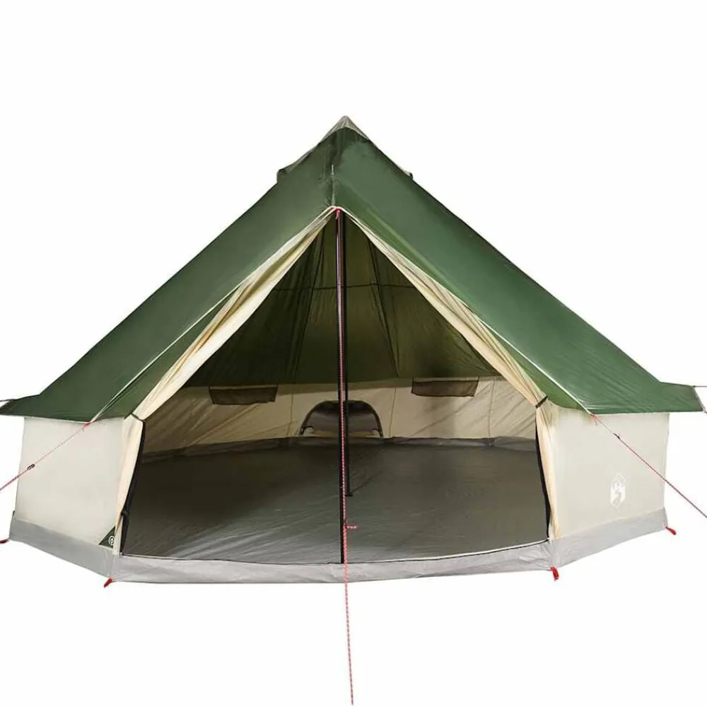 vidaXL Tienda de campaña familiar tipi 6 personas impermeable Verde Best