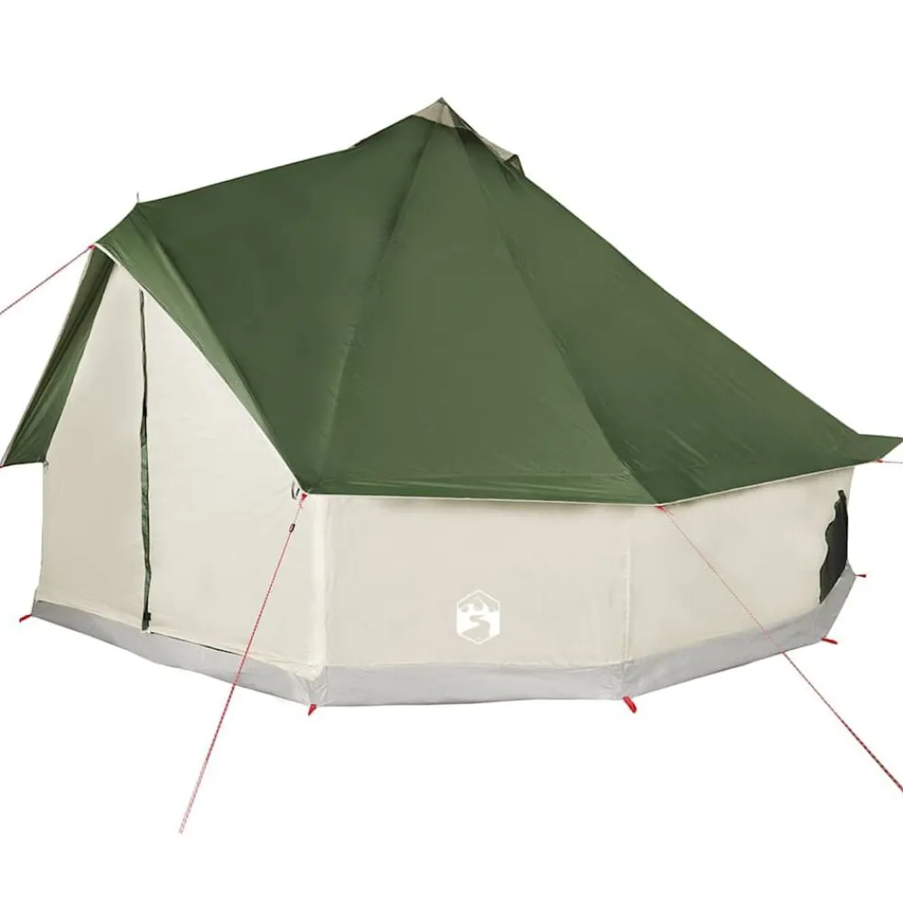 vidaXL Tienda de campaña familiar tipi 6 personas impermeable Verde Best