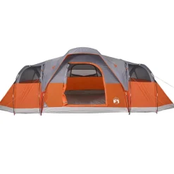 vidaXL Actividades Al Aire Libre-Tienda de campaña familiar iglú 11 personas impermeable naranja