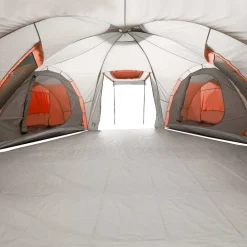 vidaXL Tienda de campaña familiar iglú 12 personas impermeable naranja Gris y naranja Clearance