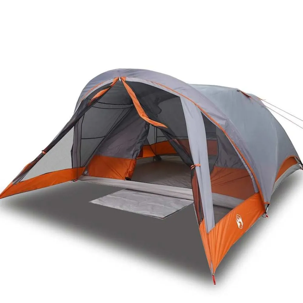 vidaXL Tienda de campaña familiar para 6 personas impermeable Gris Outlet