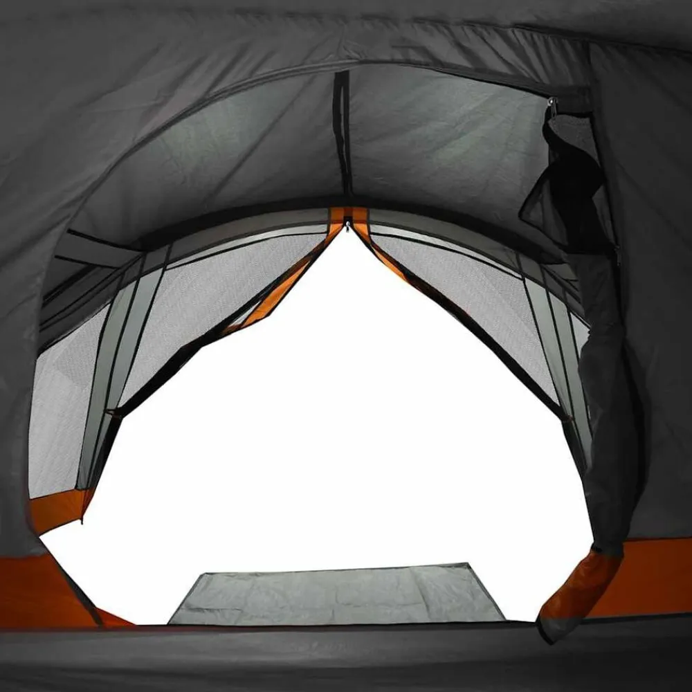 vidaXL Tienda de campaña familiar para 6 personas impermeable Gris Outlet