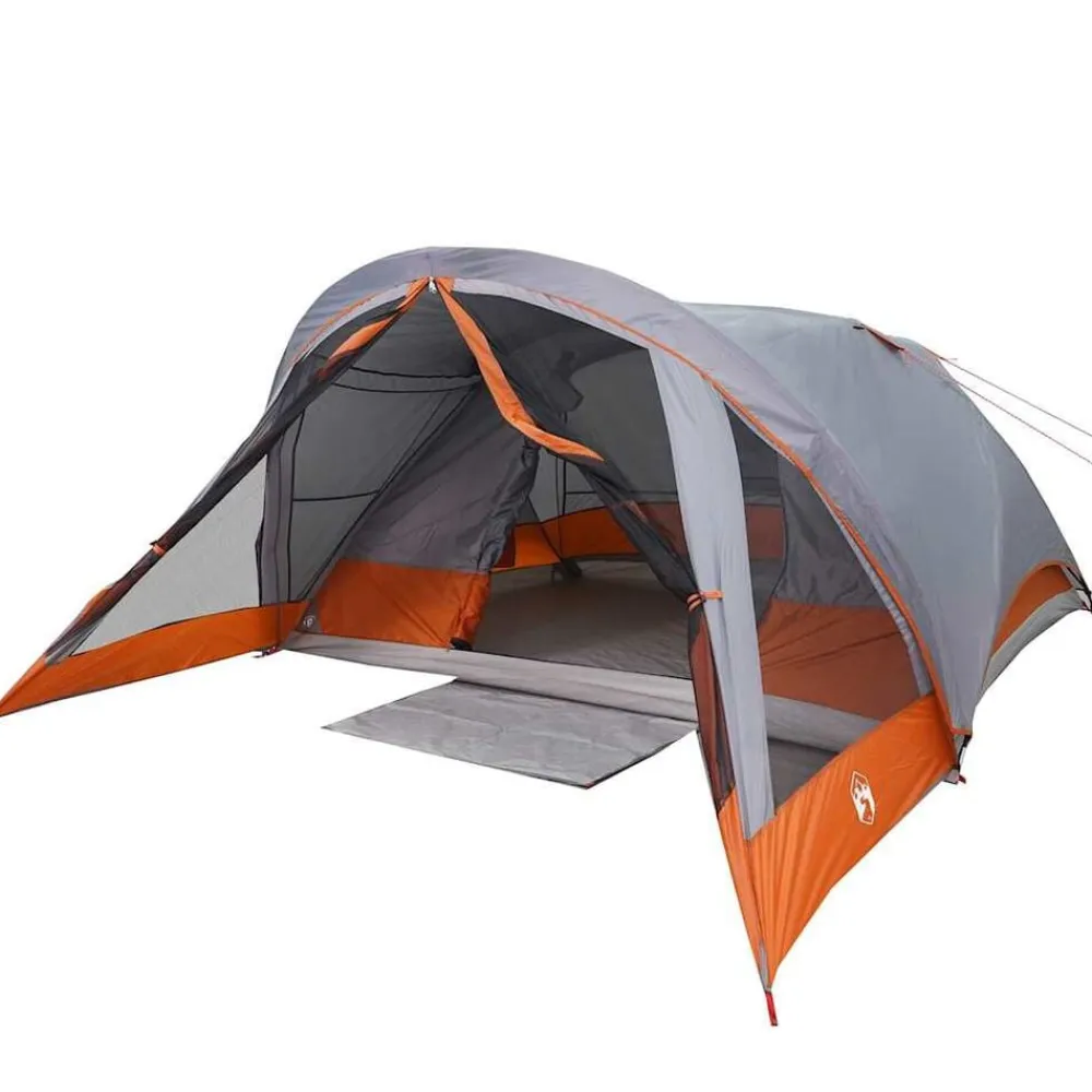vidaXL Tienda de campaña familiar para 6 personas impermeable Gris Outlet